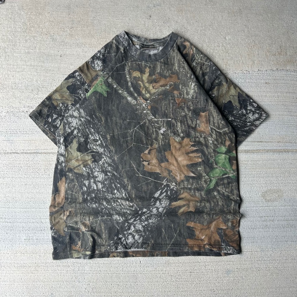 Vintage 2000s Y2K Camo Pocket T-Shirt Mens